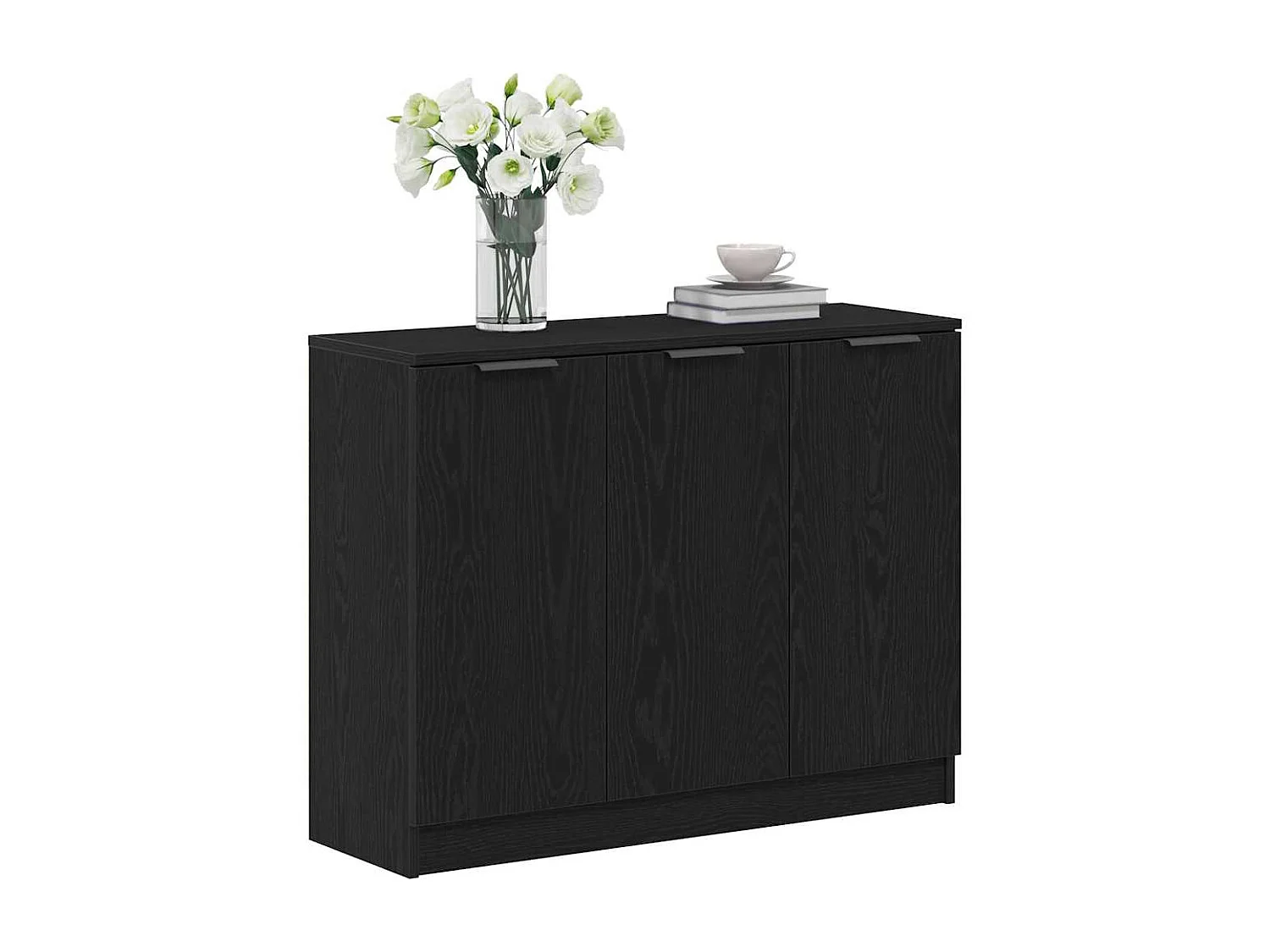 Buffet Noir 90,5 x 30 x 70 cm Bois d'ingénierie