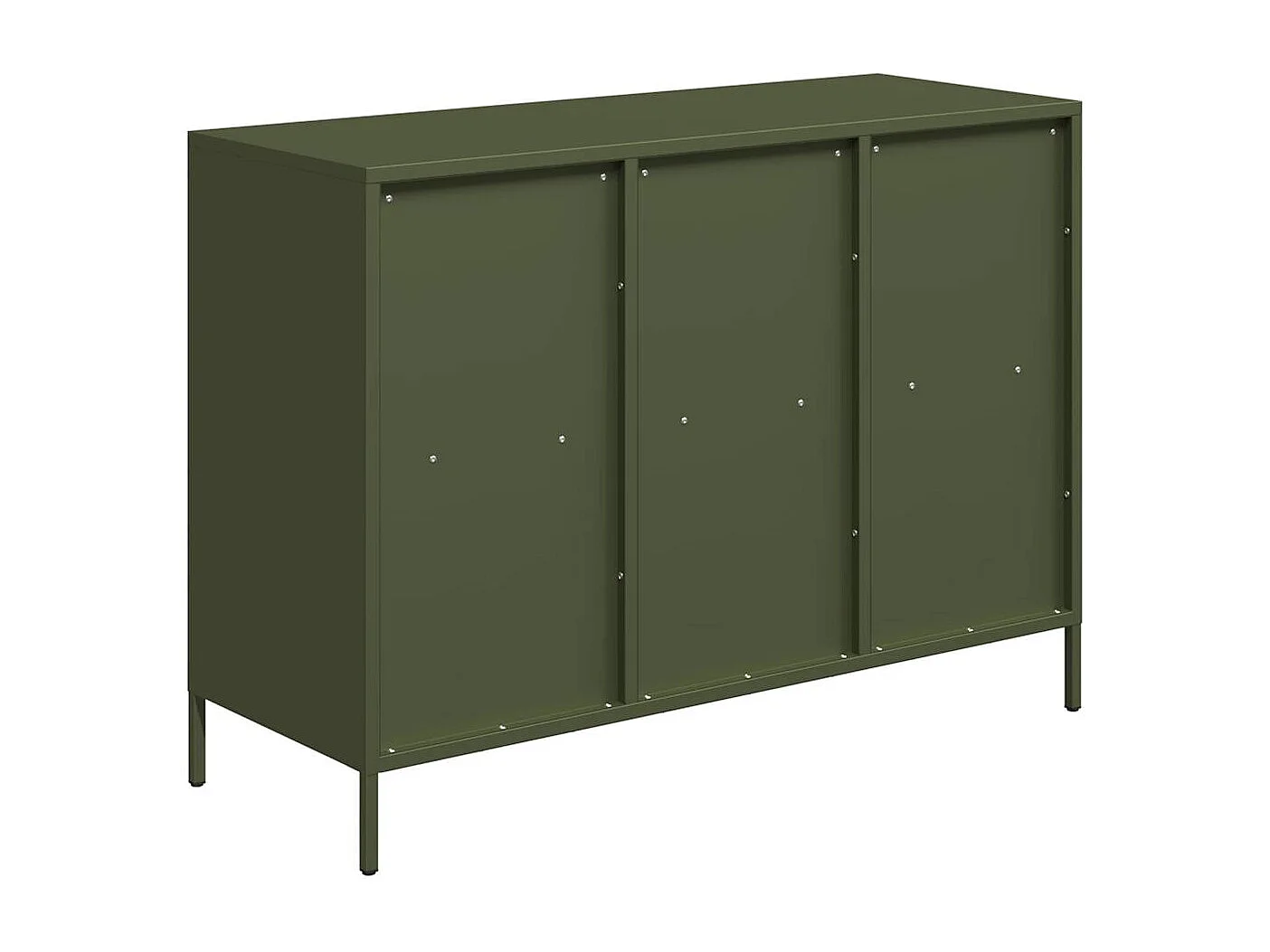 Buffet vert olive 101,5x39x73,5 cm acier laminé à froid