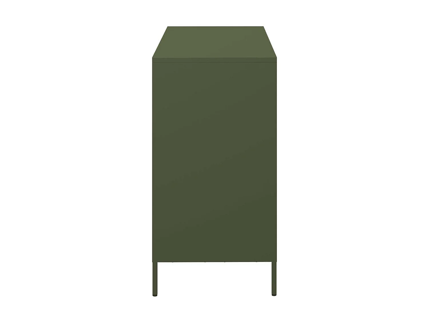 Buffet vert olive 101,5x39x73,5 cm acier laminé à froid
