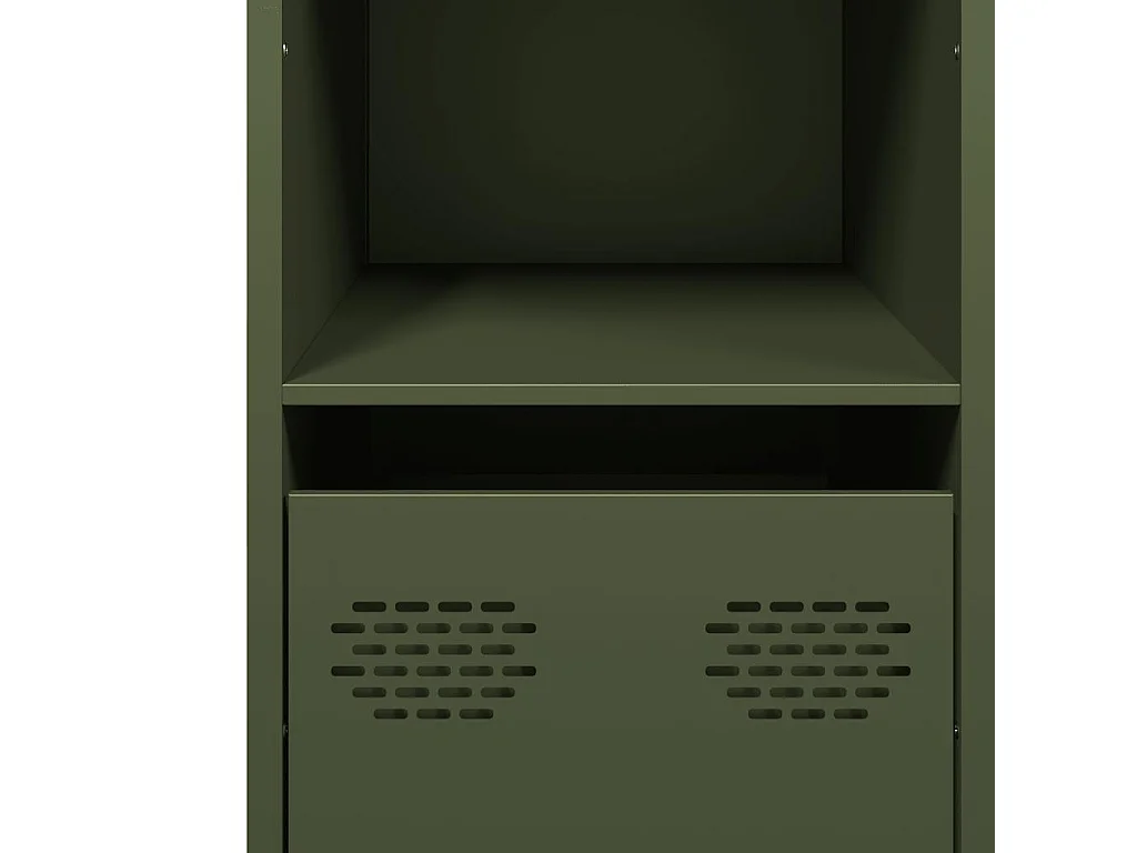 Buffet vert olive 101,5x39x73,5 cm acier laminé à froid