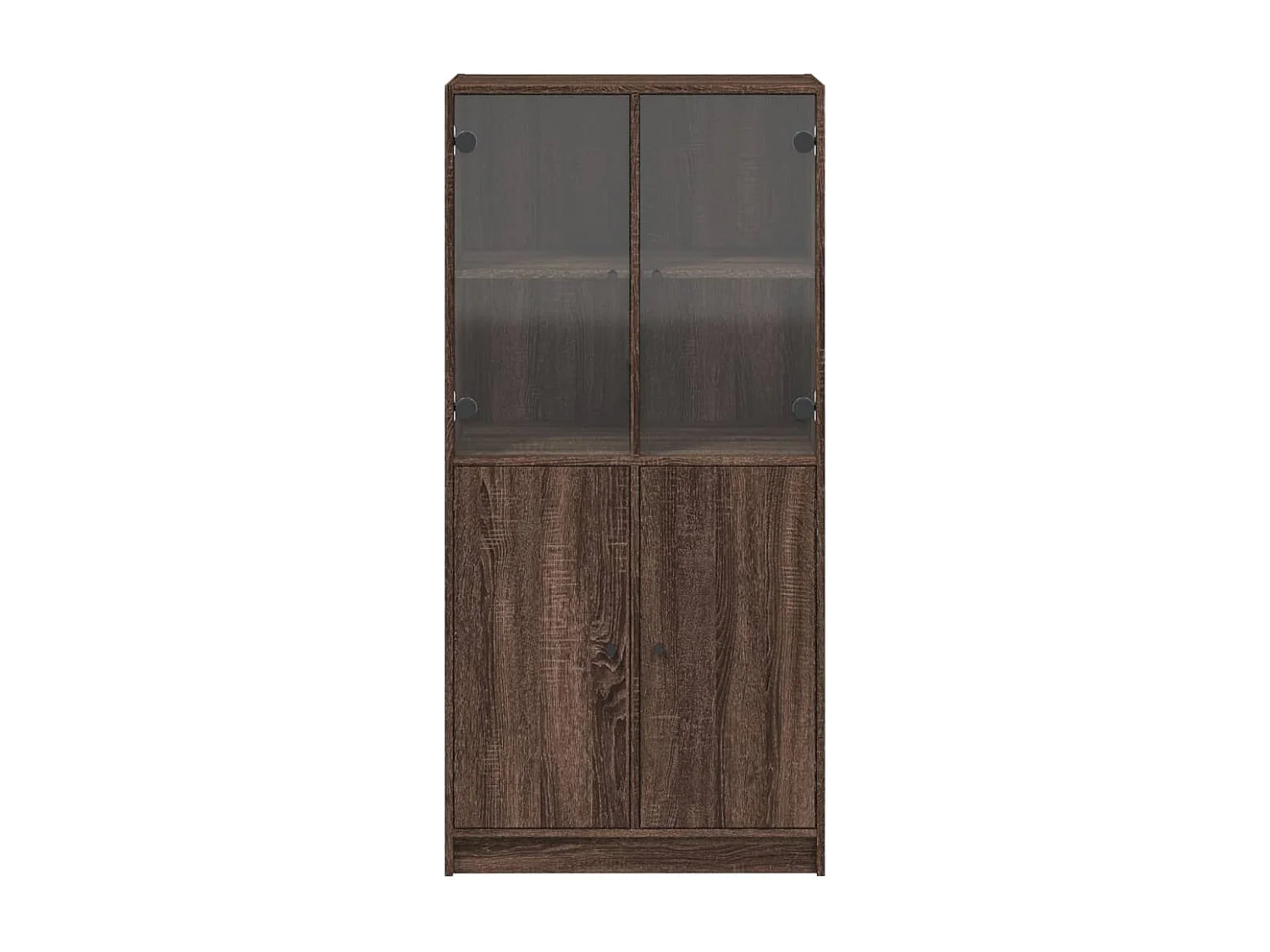 Buffet haut avec portes chêne marron bois d'ingénierie