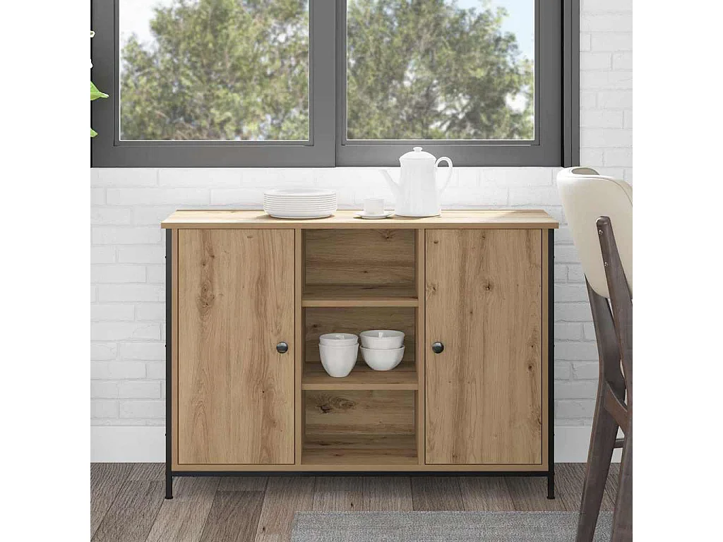 Buffet chêne artisanal 100 x 35 x 70 cm Bois d'ingénierie
