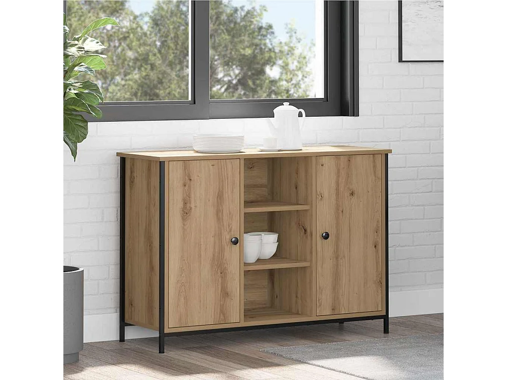 Buffet chêne artisanal 100 x 35 x 70 cm Bois d'ingénierie