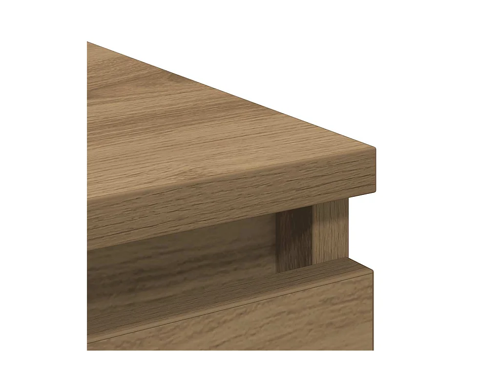 Buffet chêne artisanal 100x35x99 cm bois d'ingénierie