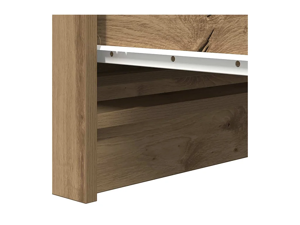 Buffet chêne artisanal 100x35x99 cm bois d'ingénierie