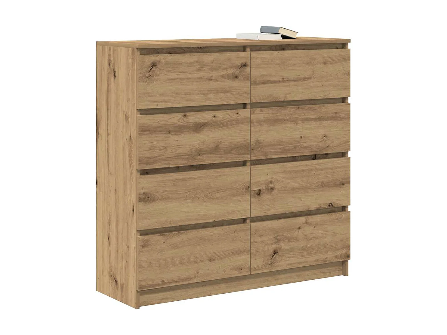 Buffet chêne artisanal 100x35x99 cm bois d'ingénierie