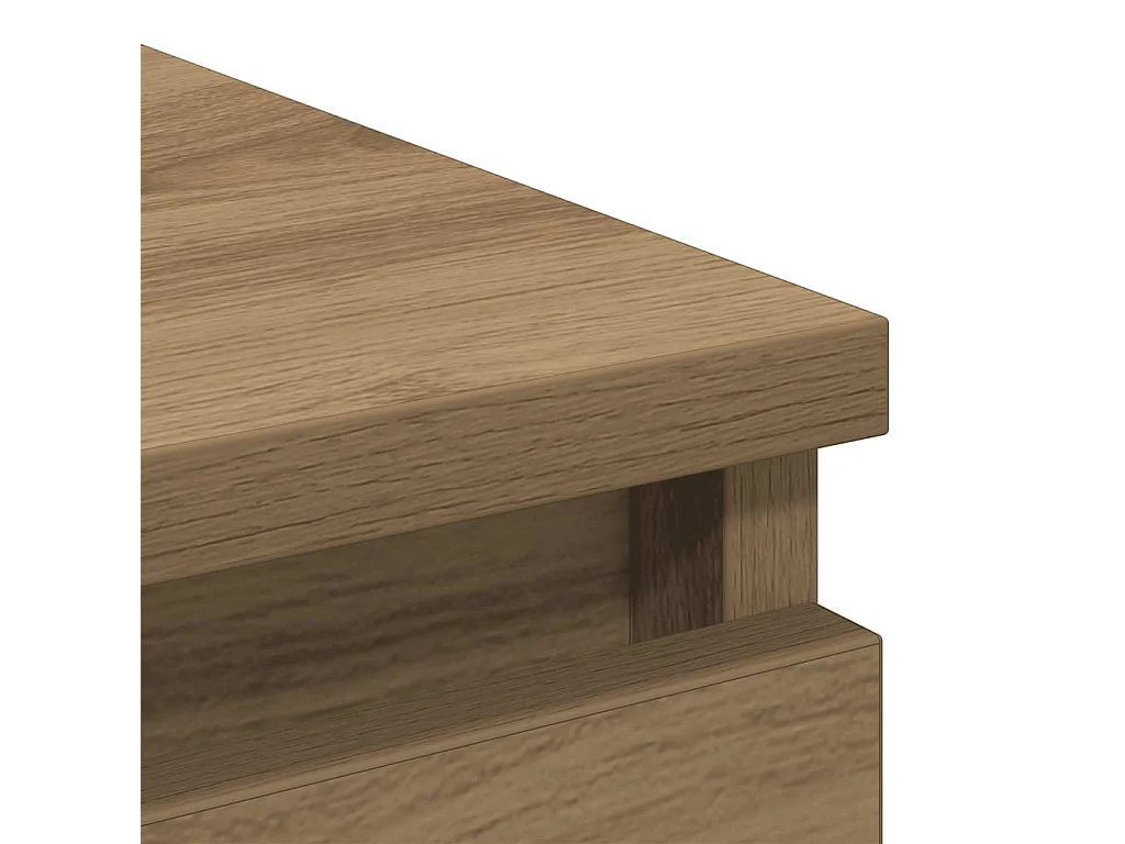 Buffet chêne artisanal 100x35x99 cm bois d'ingénierie