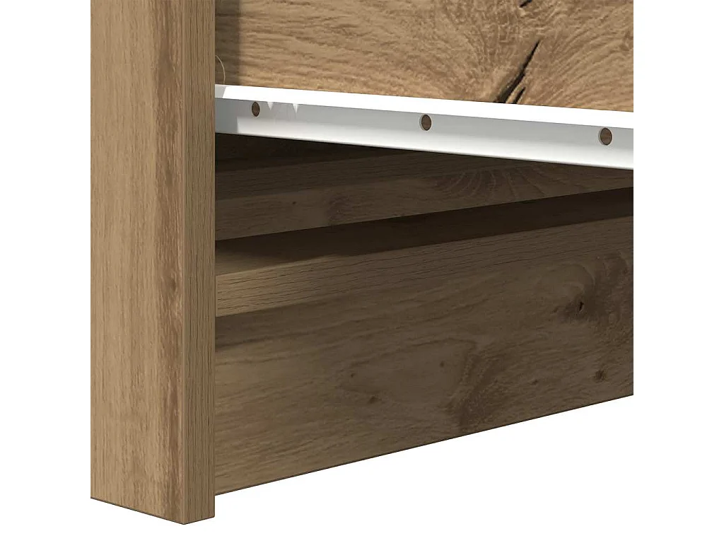 Buffet chêne artisanal 100x35x99 cm bois d'ingénierie