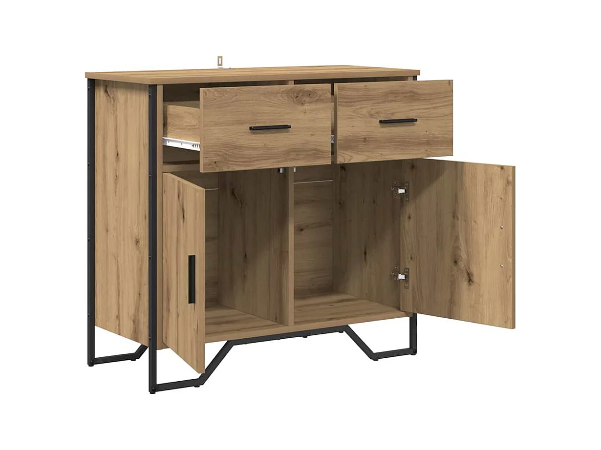 Buffet chêne artisanal 79.5 x 35.5 x 74.5 cm Bois d'ingénierie