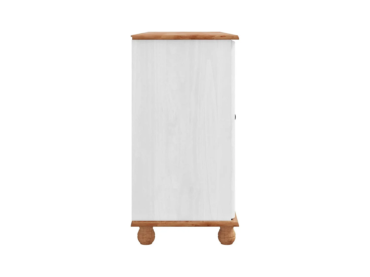 Buffet ASKIM Blanc 133,5 x 40 x 79 cm Bois massif en pin