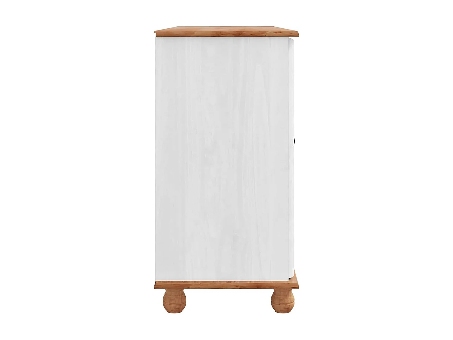 Buffet ASKIM Blanc 133,5 x 40 x 79 cm Bois massif en pin
