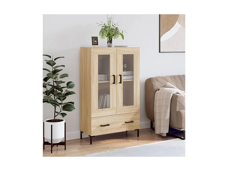 Aparador alto madera de ingeniería roble Sonoma 69,5x31x115 cm