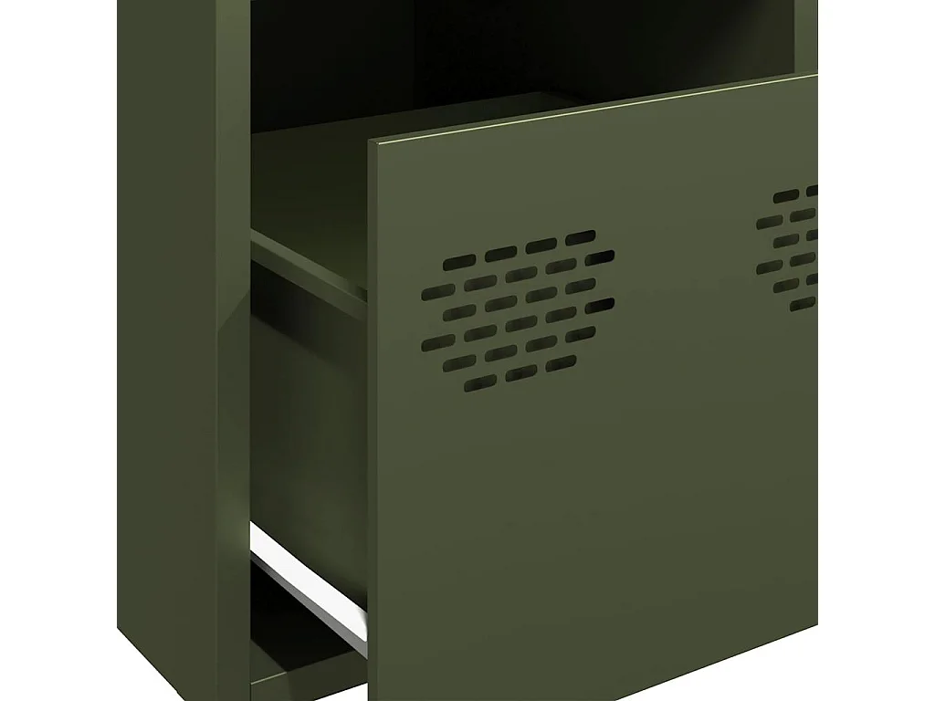 Buffet vert olive 39x35x103,5 cm acier