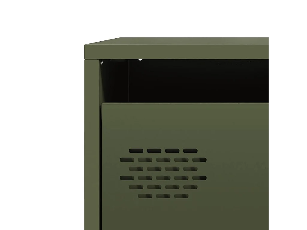 Buffet vert olive 39x35x103,5 cm acier