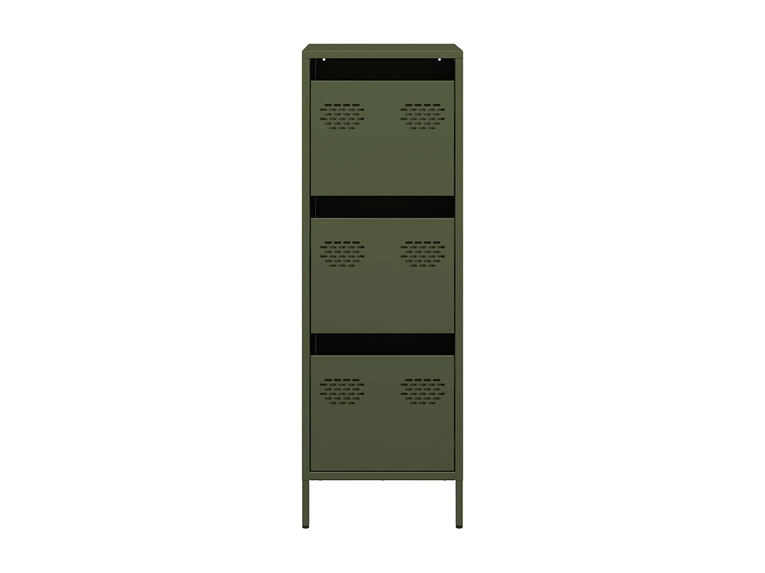 Buffet vert olive 39x35x103,5 cm acier