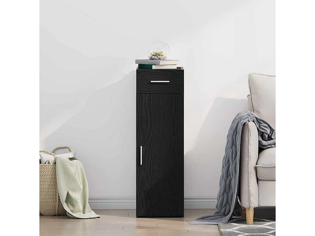 Buffet Chêne noir 30 x 42,5 x 93 cm Bois d'ingénierie