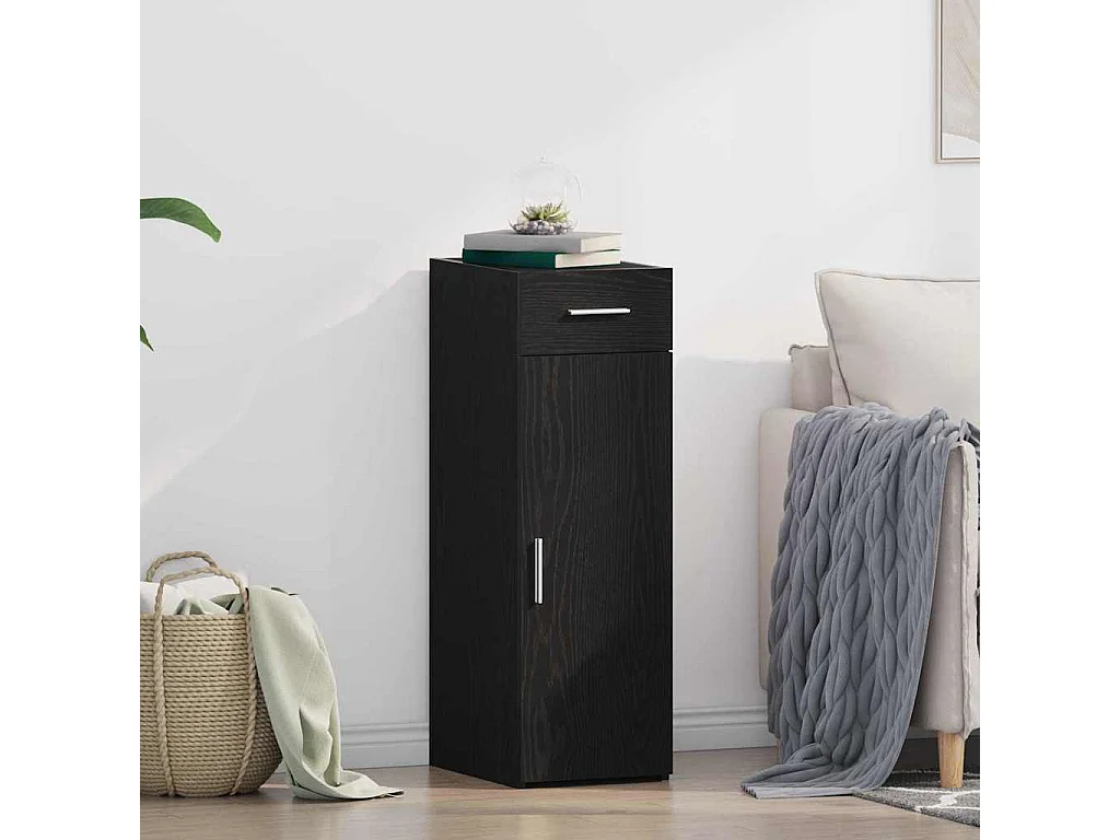 Buffet Chêne noir 30 x 42,5 x 93 cm Bois d'ingénierie