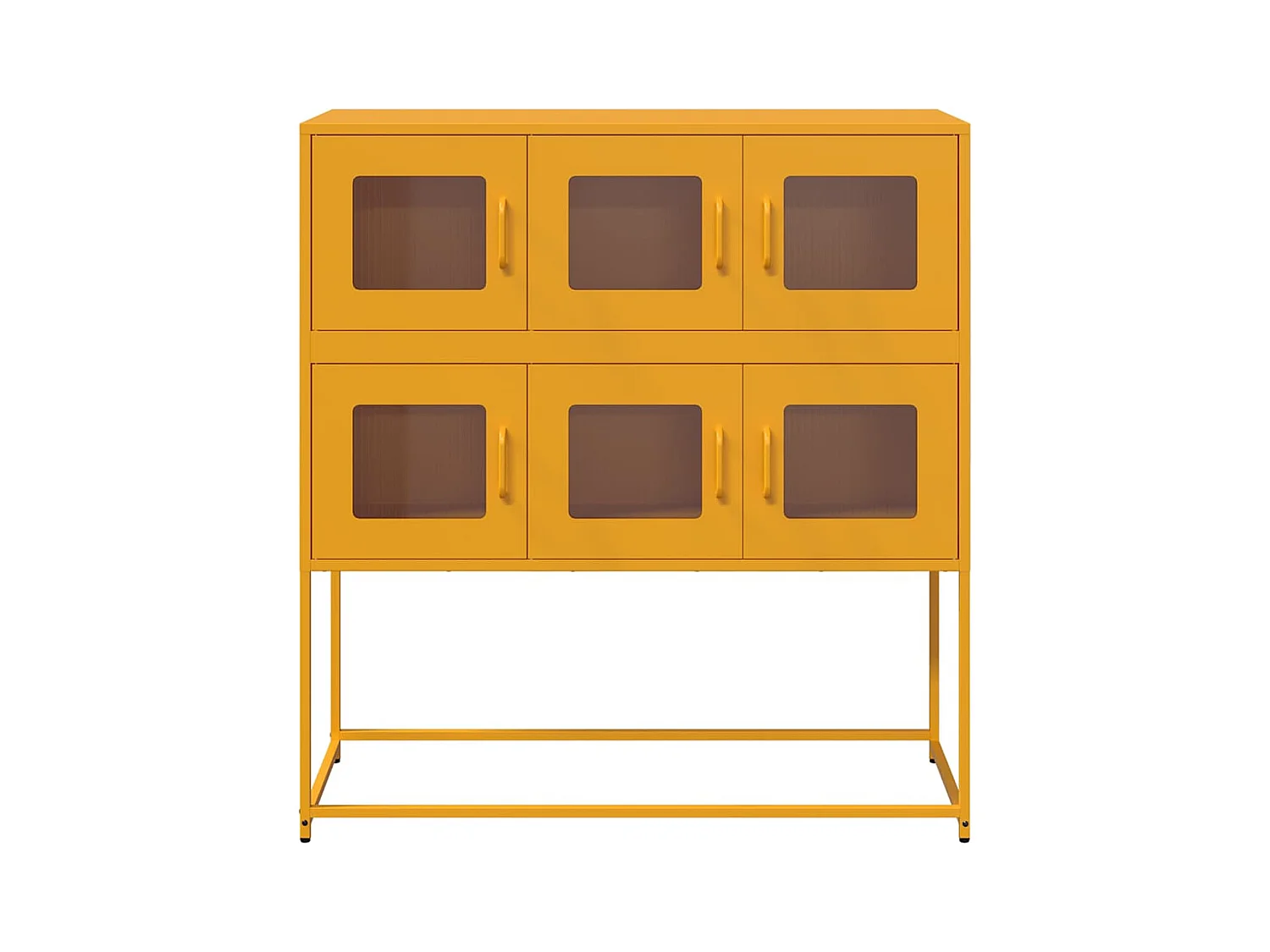 Buffet jaune moutarde 100,5x39x107 cm acier laminé à froid