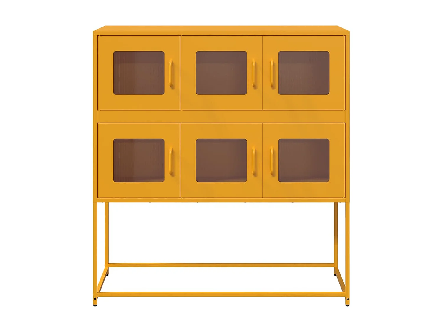 Buffet jaune moutarde 100,5x39x107 cm acier laminé à froid