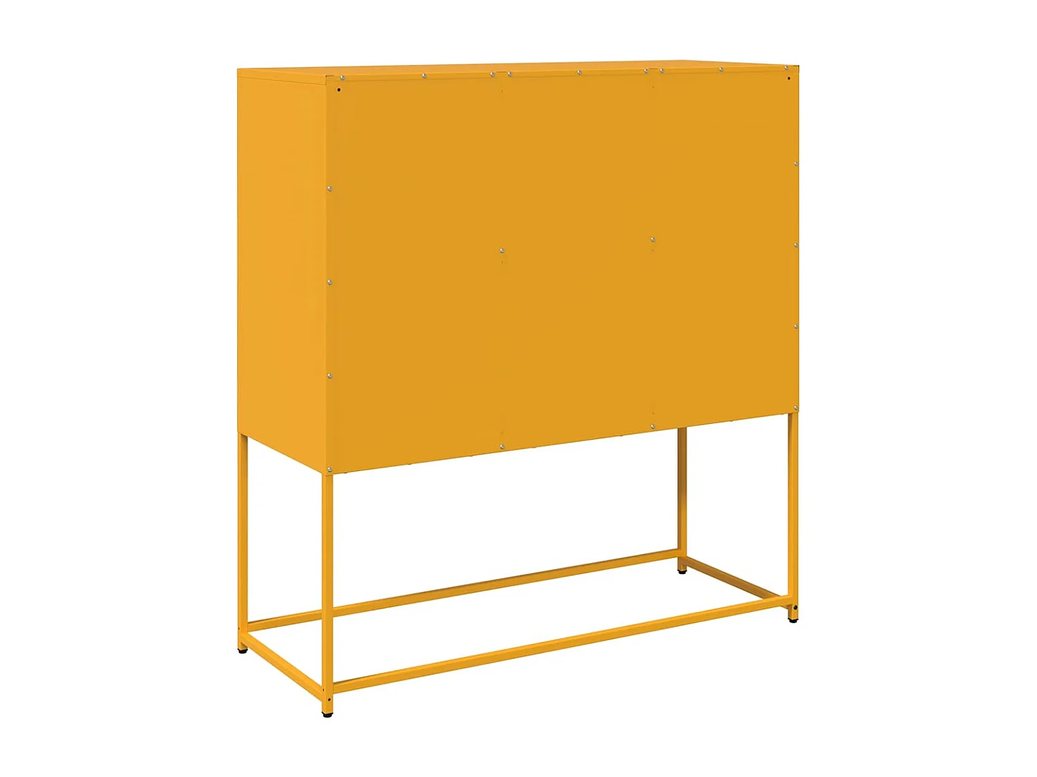 Buffet jaune moutarde 100,5x39x107 cm acier laminé à froid