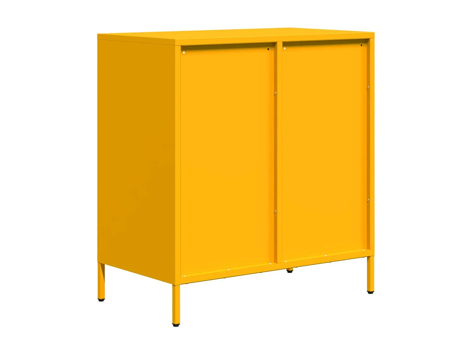 Buffet jaune moutarde 68x39x73,5 cm acier laminé à froid