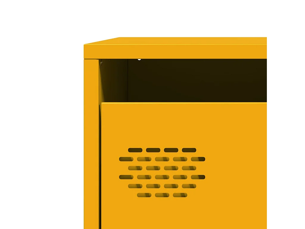 Buffet jaune moutarde 68x39x73,5 cm acier laminé à froid