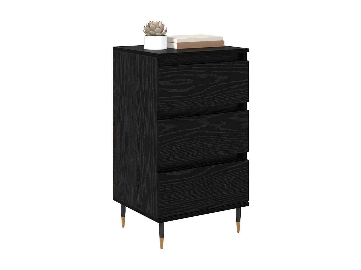 Buffet avec tiroir Chêne noir 35 x 40 x 70 cm Bois d'ingénierie