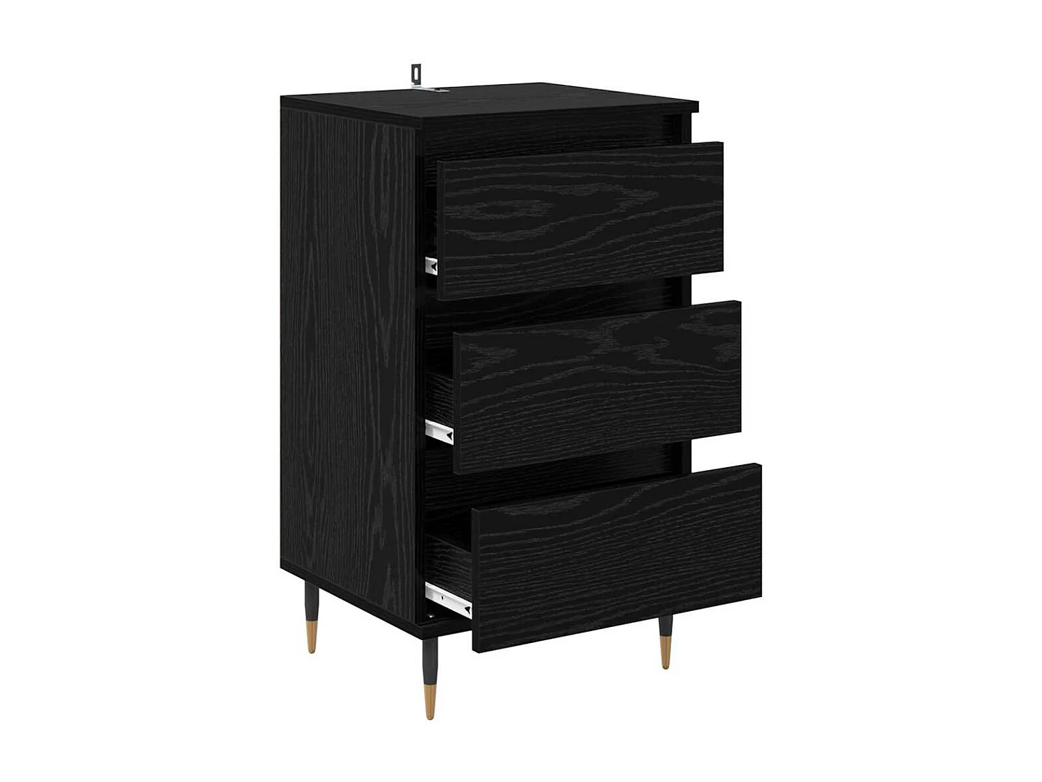 Buffet avec tiroir Chêne noir 35 x 40 x 70 cm Bois d'ingénierie