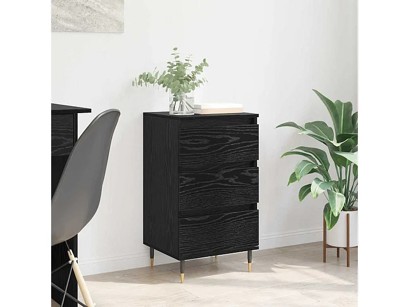 Buffet avec tiroir Chêne noir 35 x 40 x 70 cm Bois d'ingénierie