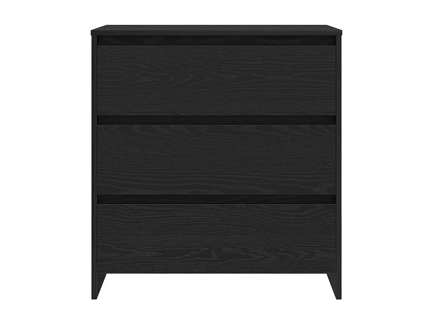 Buffet avec tiroir 2 pièces Noir 70 x 41 x 75 cm Bois d'ingénierie