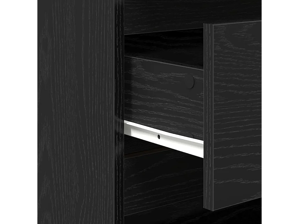 Buffet avec tiroir 2 pièces Noir 70 x 41 x 75 cm Bois d'ingénierie