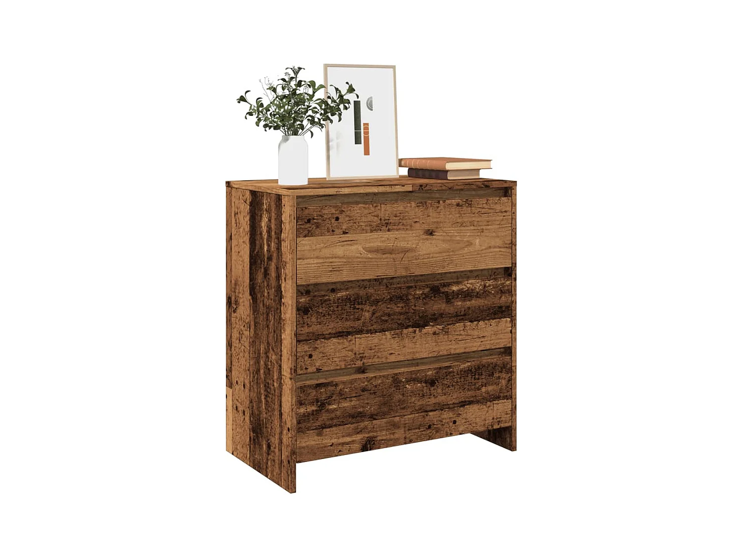 Aparador de madera de ingeniería envejecida 70x41x75 cm