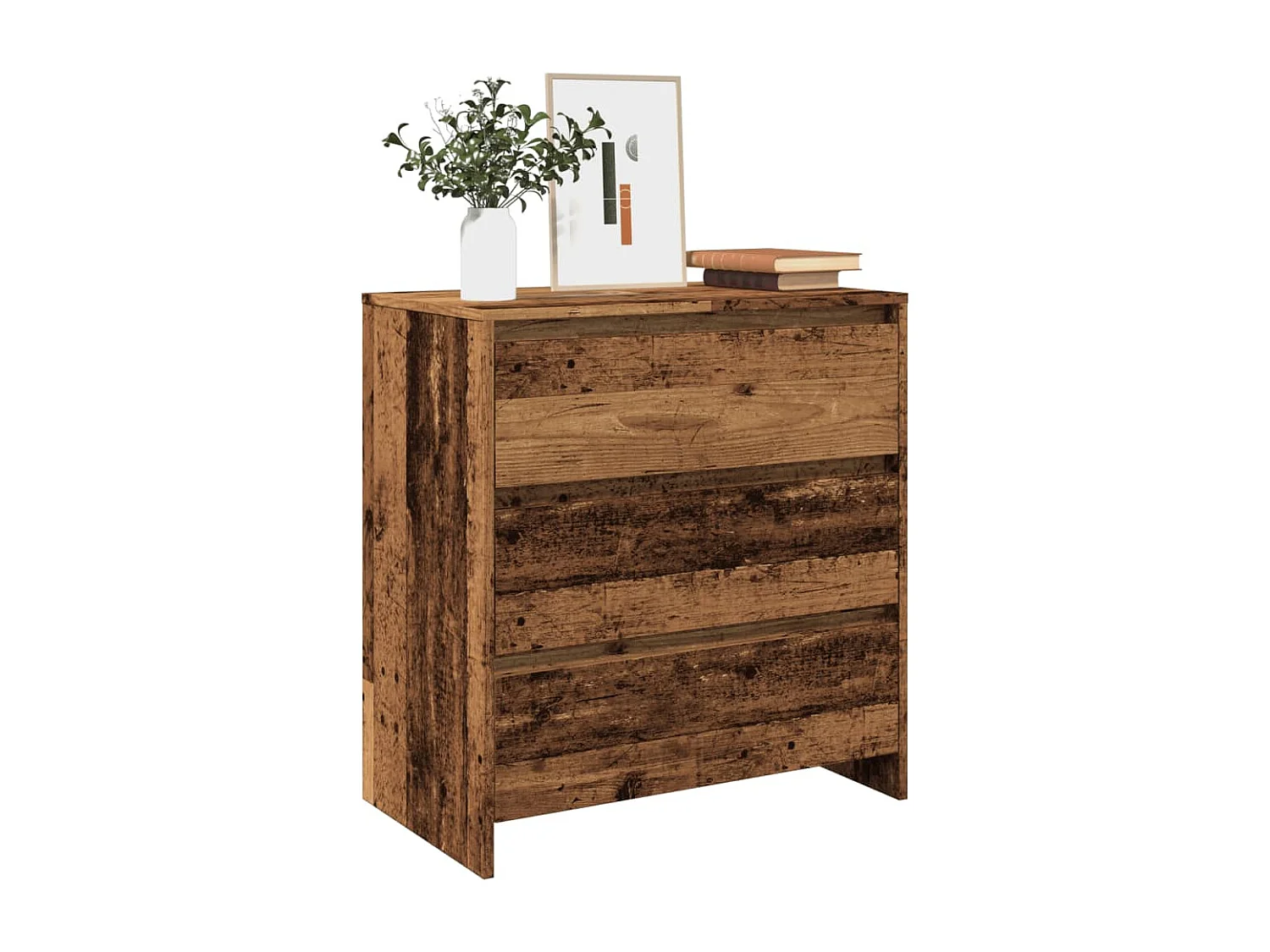 Aparador de madera de ingeniería envejecida 70x41x75 cm