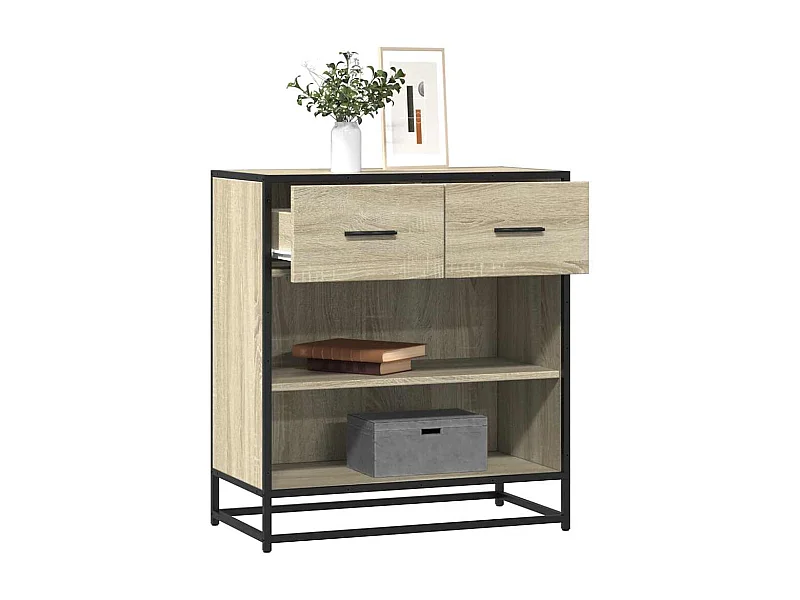 Dressoir 68x35x76 cm bewerkt hout sonoma eikenkleurig