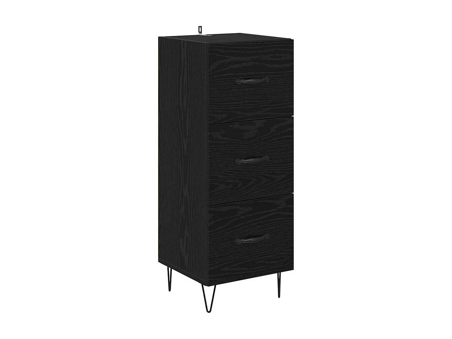 Buffet Chêne noir 34 x 34,5 x 90 cm Bois d'ingénierie