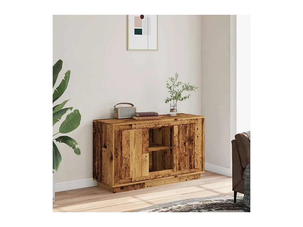 Buffet vieux bois 102x35x60 cm bois d'ingénierie