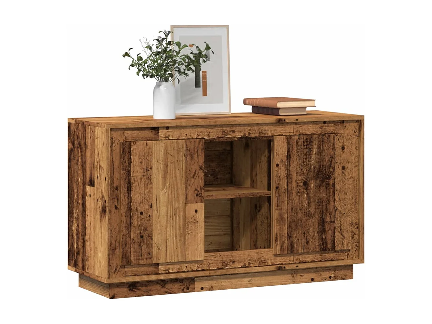 Buffet vieux bois 102x35x60 cm bois d'ingénierie