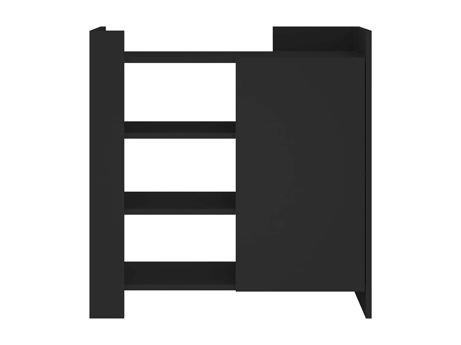 Buffet noir 73,5x35x75 cm bois d'ingénierie