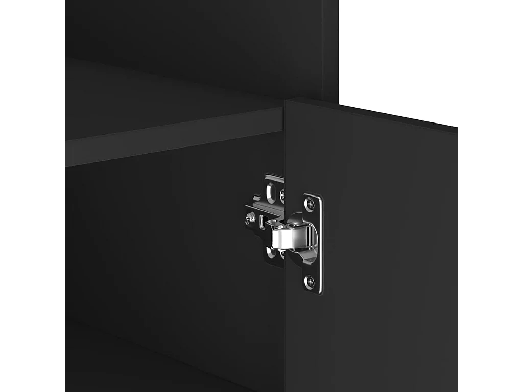 Buffet noir 73,5x35x75 cm bois d'ingénierie