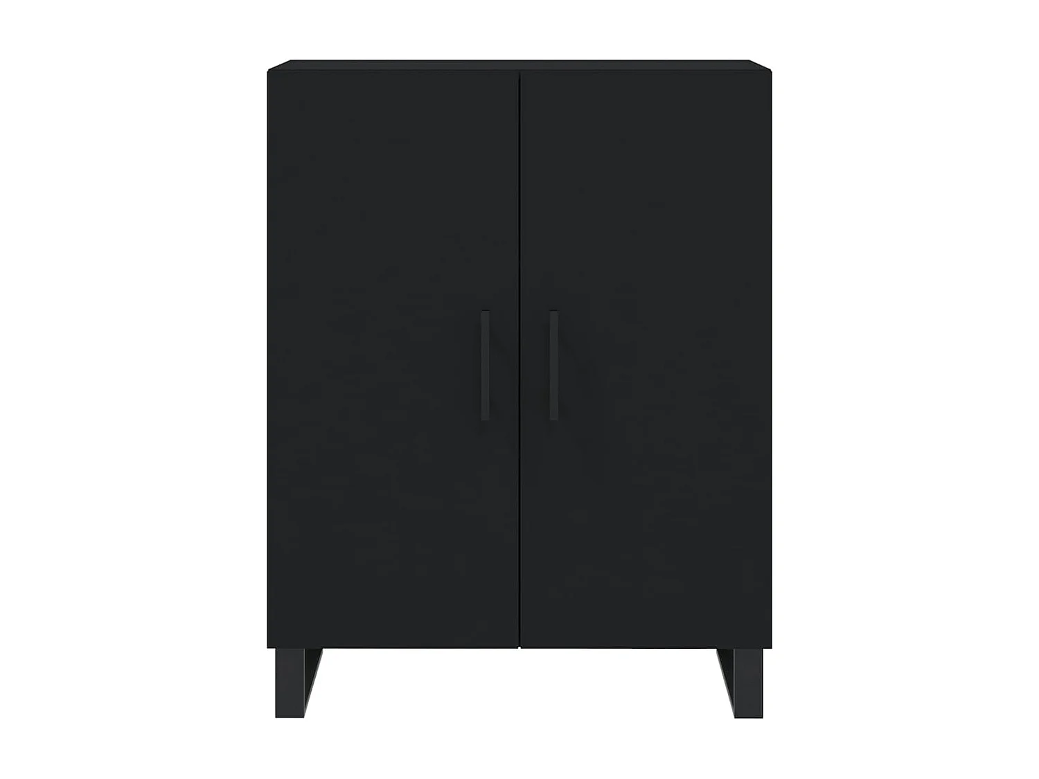 Buffet haut Noir 69,5x34x180 cm Bois d'ingénierie