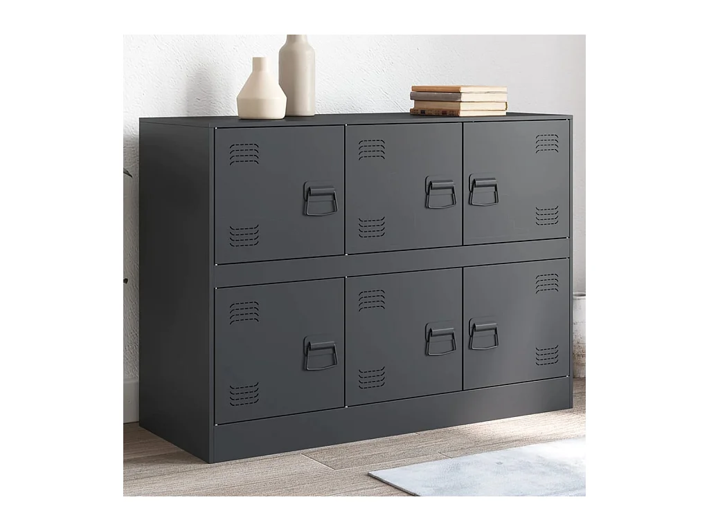 Buffet anthracite 99x39x73 cm acier
