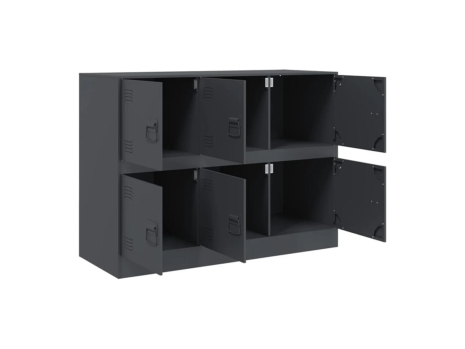 Buffet anthracite 99x39x73 cm acier