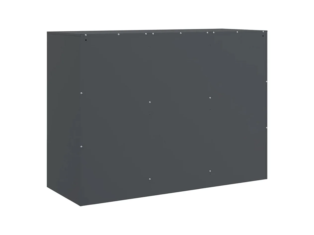 Buffet anthracite 99x39x73 cm acier