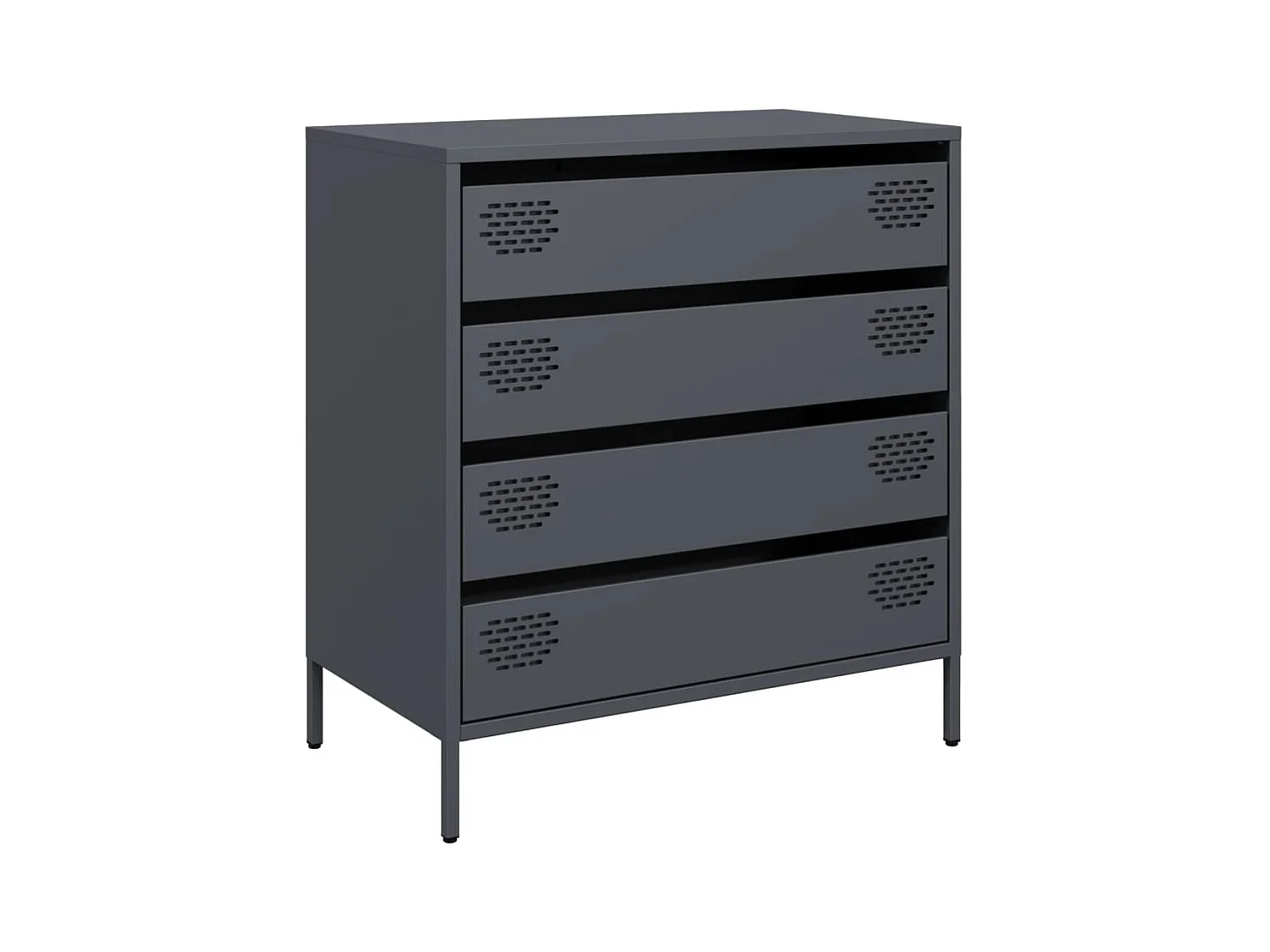 Buffet anthracite 68x39x73,5 cm acier laminé à froid