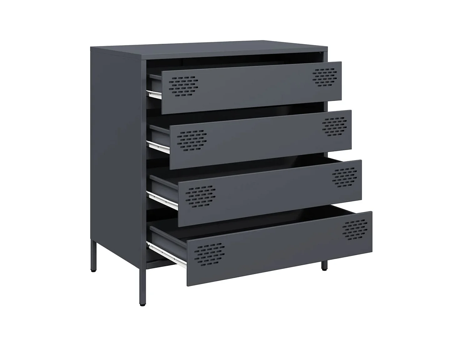 Buffet anthracite 68x39x73,5 cm acier laminé à froid
