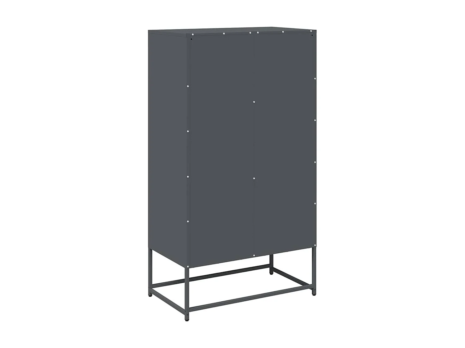 Buffet haut anthracite 68x39x123 cm acier