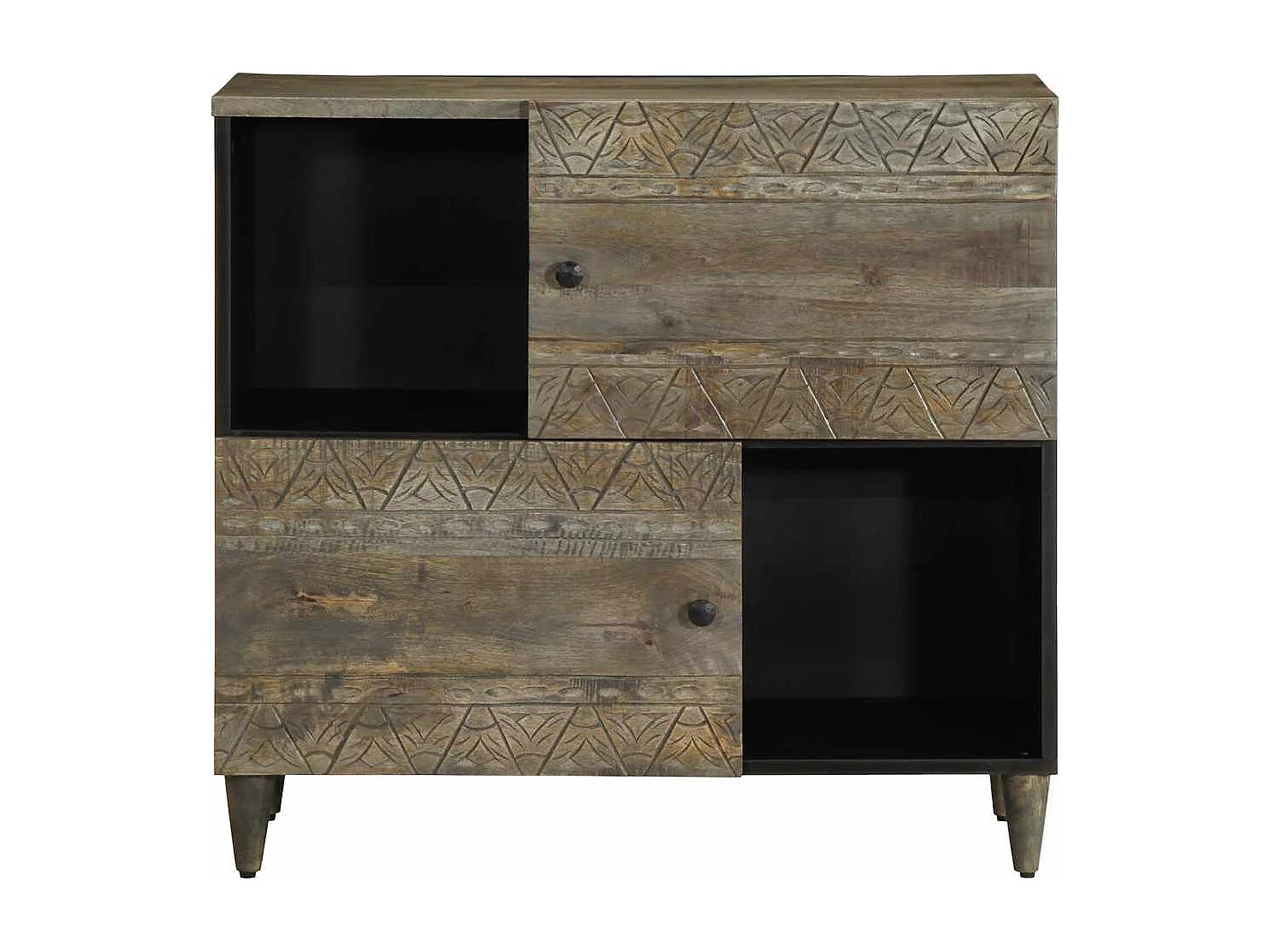 Buffet 80x33x75 cm bois massif de manguier