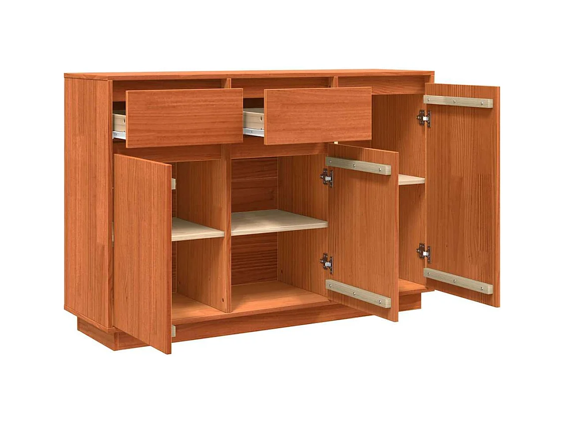 Buffet Marron cire 110 x 34 x 75 cm Bois massif en pin