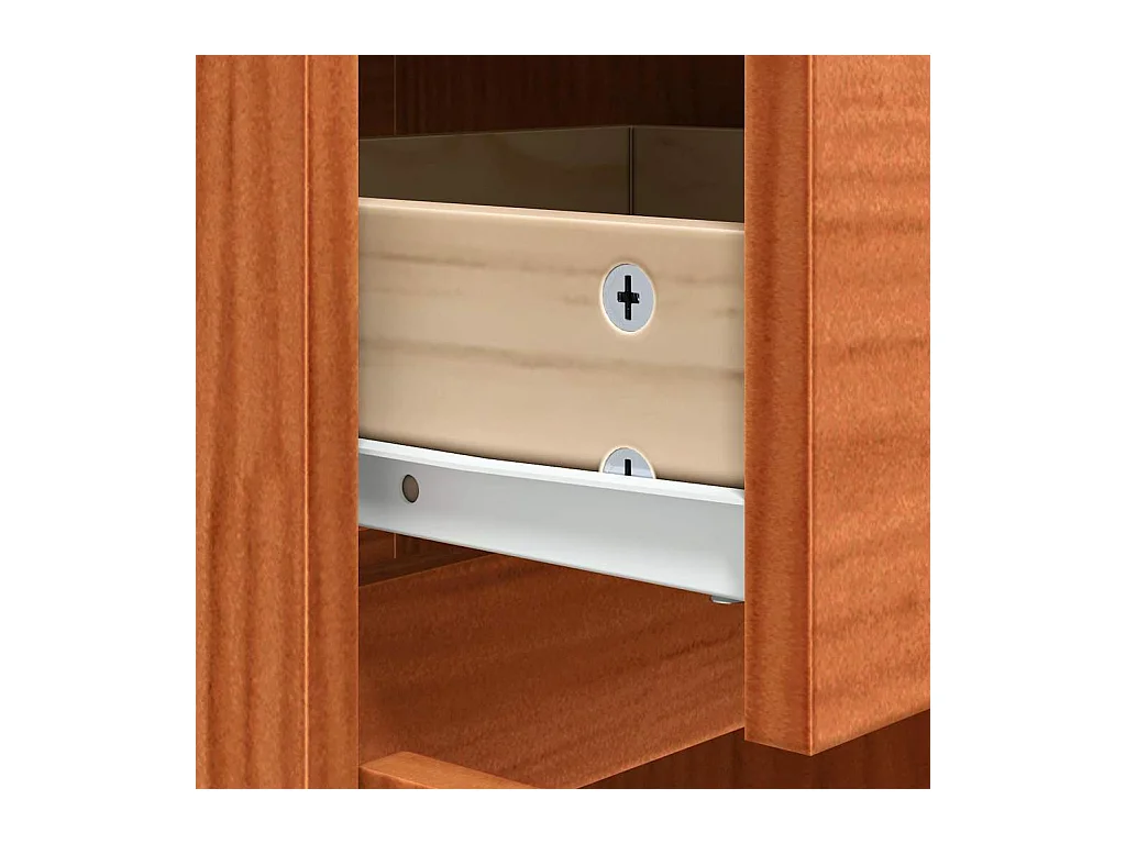 Buffet Marron cire 110 x 34 x 75 cm Bois massif en pin