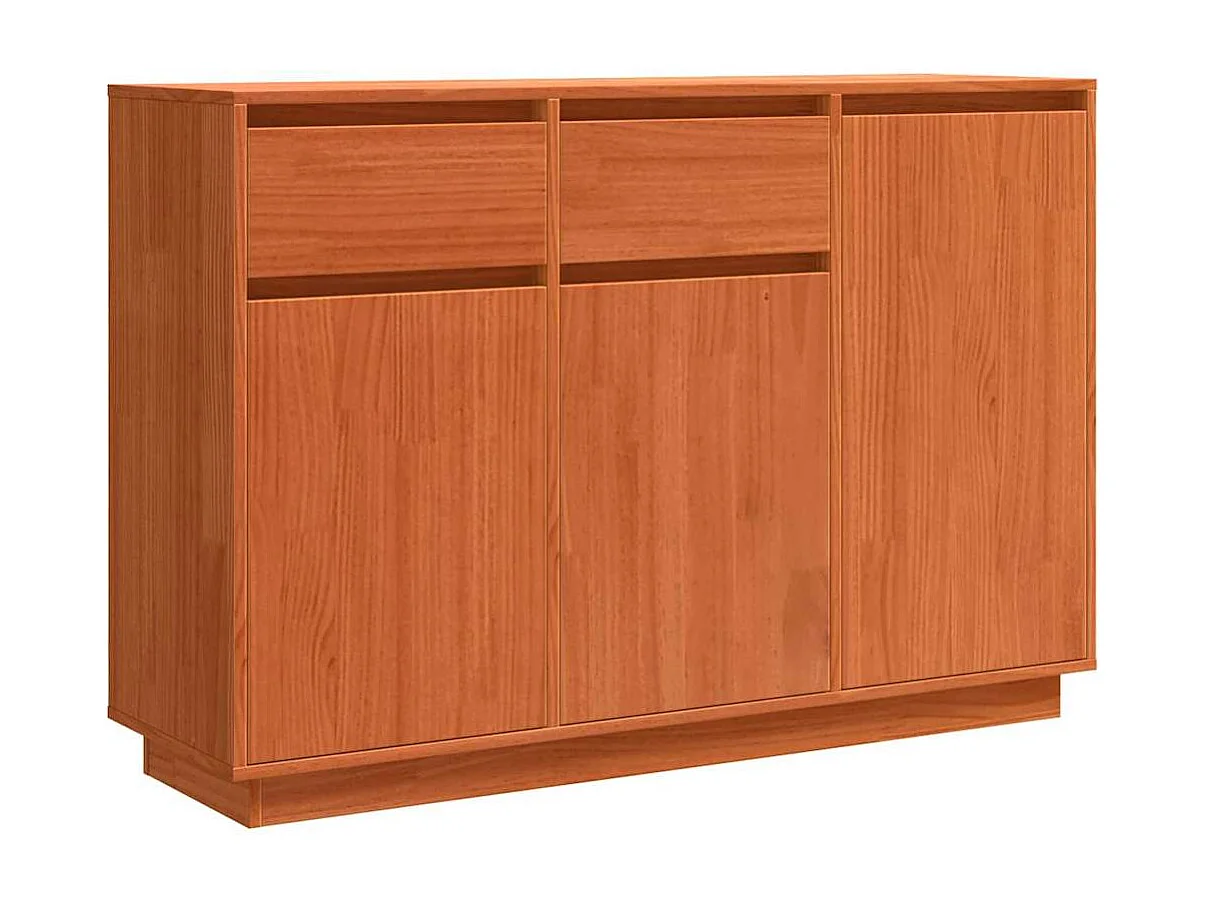 Buffet Marron cire 110 x 34 x 75 cm Bois massif en pin
